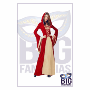 MEDIEVAL VESTIDO VERMELHO LONGO VELUDO